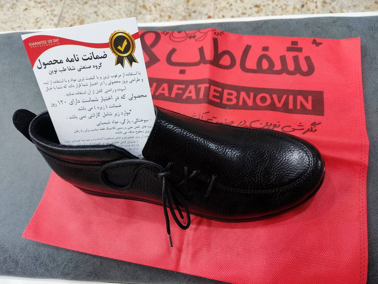 نیم بوت زنانه طبی برند شفا طب نوین مدل رابر ساعتی کد 111