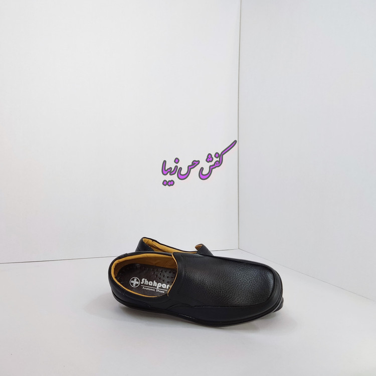 کفش چرم طبیعی مردانه برند شهپر کد 127
