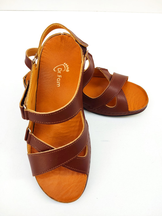 صندل رکابدار بندی زنانه طبی ارتوپدی درمانی مدل گلسا برند دکتر فام کد 183