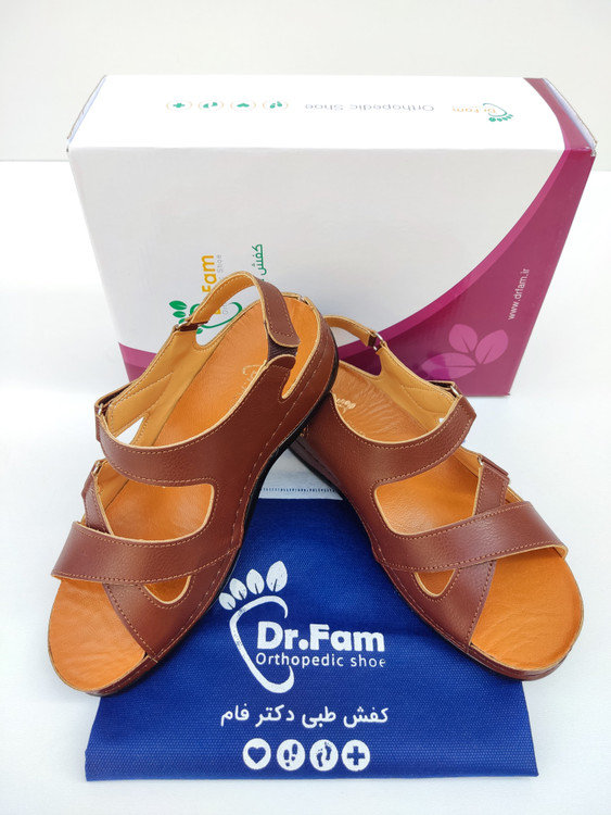 صندل رکابدار بندی زنانه طبی ارتوپدی درمانی مدل گلسا برند دکتر فام کد 183