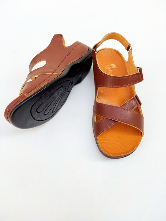 صندل رکابدار بندی زنانه طبی ارتوپدی درمانی مدل گلسا برند دکتر فام کد 183