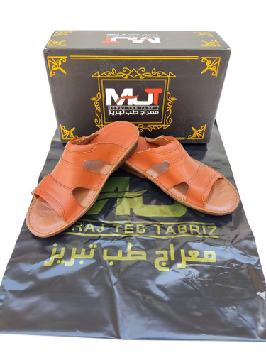 صندل مردانه طبی تمام چرم برند معراج طب تبریز مدل کلارک کد 179