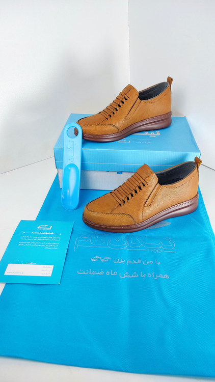 کفش طبی زنانه دارای پد خارپاشنه مدل آکسفورد برند نیکان گام کد 236