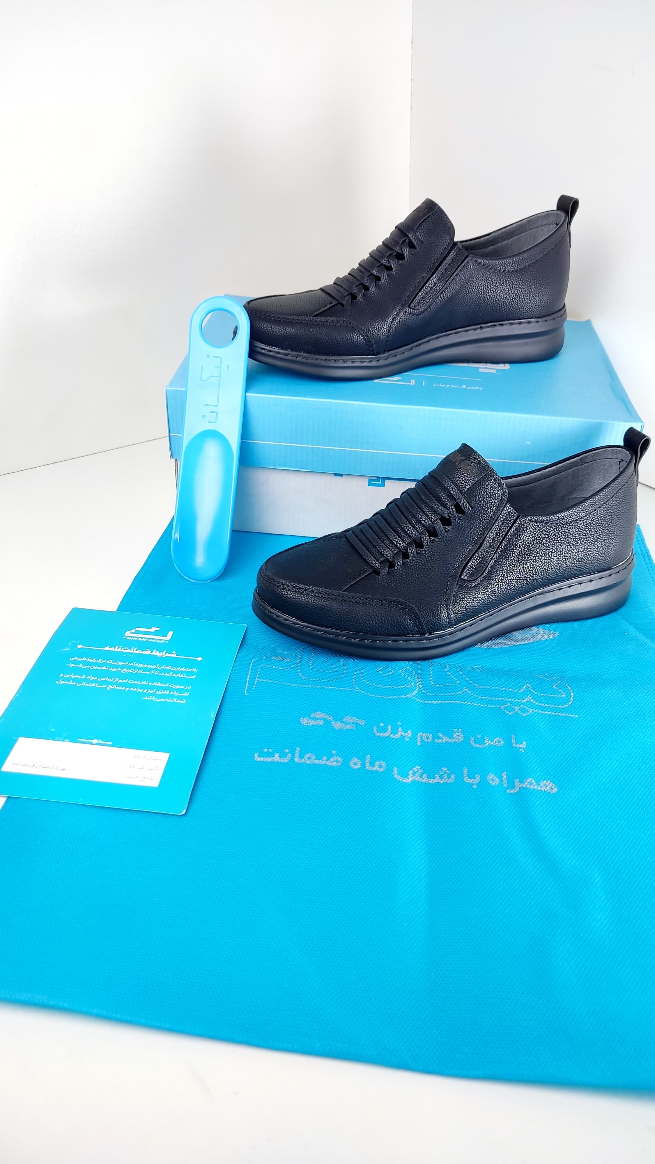 کفش طبی زنانه دارای پد خارپاشنه مدل آکسفورد برند نیکان گام کد 236