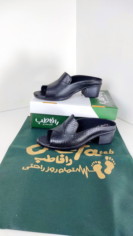 صندل مدل لوسنت پاشنه دار طبی مجلسی زنانه برند رافاطب کد 240 ارسال رایگان