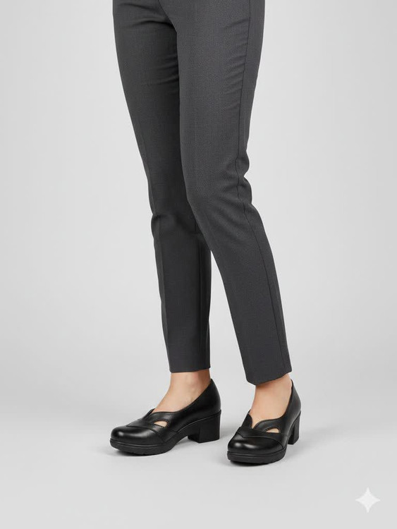 کفش پاشنه دار اداری طبی زنانه سایز 35 مدل kz برند شفا طب نوین کد 260